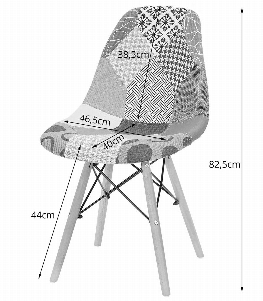 4-ų kėdžių komplektas Seul, įvairių spalvų kaina ir informacija | Virtuvės ir valgomojo kėdės | pigu.lt
