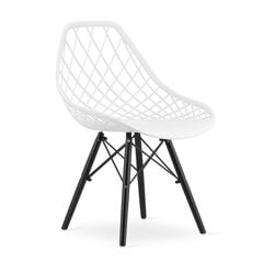 Комплект из 4-х стульев Sakai, черный/белый цена и информация | Стулья для кухни и столовой | pigu.lt