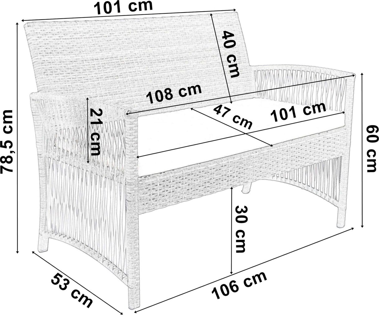Kalina sodo baldų komplektas - pilkas kaina ir informacija | Lauko baldų komplektai | pigu.lt