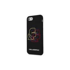 Karl Lagerfeld чехол for iPhone 7 / 8 / SE 2020 / SE 2022 KLHCI8SLGKBK hard чехол black Silicone Triple Heads цена и информация | Чехлы для телефонов | pigu.lt