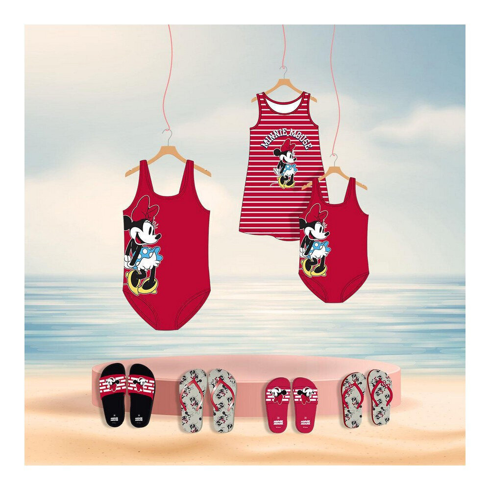 Paplūdimio šlepetės vaikams Minnie Mouse, raudonos kaina ir informacija | Paplūdimio avalynė vaikams | pigu.lt