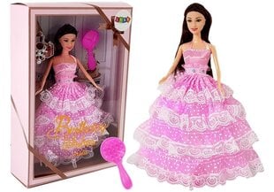 Lėlė su ilga suknele, rožinė kaina ir informacija | Lavinamieji žaislai | pigu.lt