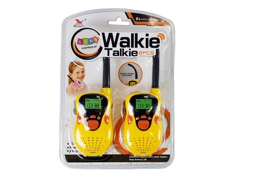 Vaikiškos racijos Walkie Talkie, geltonos kaina ir informacija | Žaislai berniukams | pigu.lt