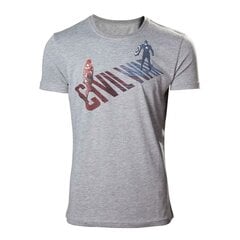 Marškinėliai vyrams Civil War, pilki kaina ir informacija | Vyriški marškinėliai | pigu.lt