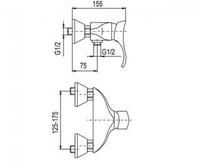KFA Armatura dušo maišytuvas Granit 486-020-00 kaina ir informacija | Vandens maišytuvai | pigu.lt