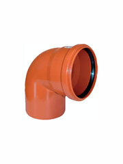 Lauko kanalizacijos alkūnė PVC DN200/87^ 851 kaina ir informacija | Santechnikos jungtys, ventiliai | pigu.lt