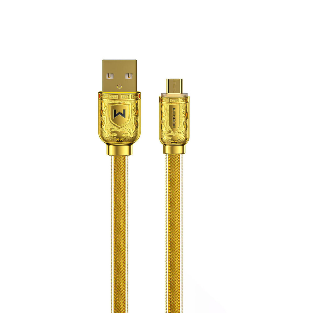 WK Design Sakin Series, USB - microUSB 6A 1m gold (WDC-161) цена и информация | Laidai telefonams | pigu.lt