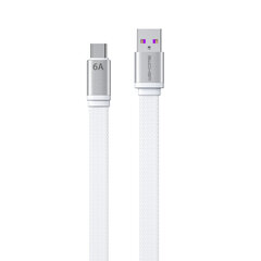 WK Design King Kong 2nd Gen, USB - USB Type C cable for fast charging / data transmission 6A 1.3m white (WDC-156) kaina ir informacija | Laidai telefonams | pigu.lt