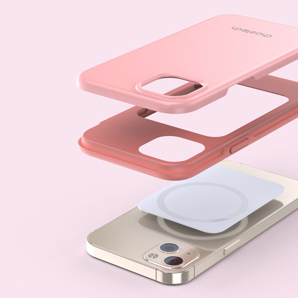Choetech MFM Anti-drop case skirtas iPhone 13 mini PC0111-MFM-PK, rožinis kaina ir informacija | Telefono dėklai | pigu.lt