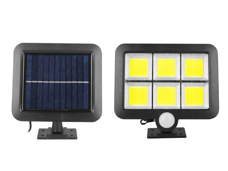 LTC 6x COB 10W lempa + saulės kolektorius ir laidu 1800 mAh цена и информация | Lauko šviestuvai | pigu.lt