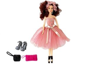Lėlė su priedais Lean Toys, rožinė, 4d., 28 cm цена и информация | Игрушки для девочек | pigu.lt