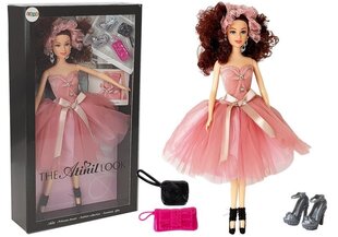 Lėlė su priedais Lean Toys, rožinė, 4d., 28 cm цена и информация | Игрушки для девочек | pigu.lt
