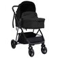 Vaikiškas vežimėlis 3-1, antracito ir juodos spalvos, plienas kaina ir informacija | Vežimėliai | pigu.lt