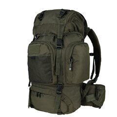 Karinė taktinė turistinė kuprinė Commando Mil-Tec 55L su dangčiu tamsiai žalia цена и информация | Мужские сумки | pigu.lt