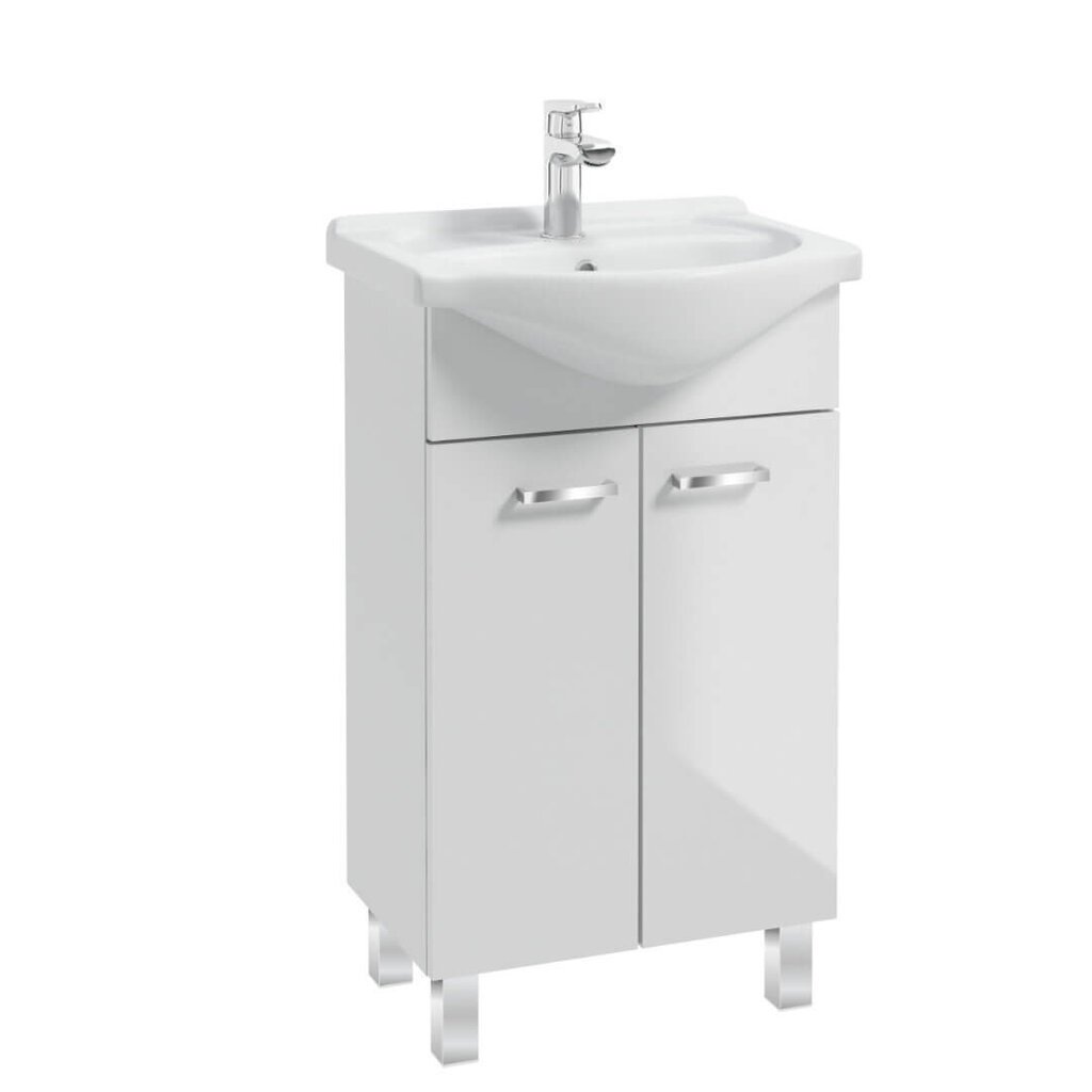 Apatinė vonios spintelė su praustuvu Defra MEA D50 207-D-05505+1520, balta цена и информация | Vonios spintelės | pigu.lt