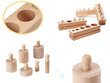 Mediniai cilindrai Montessori kaina ir informacija | Lavinamieji žaislai | pigu.lt