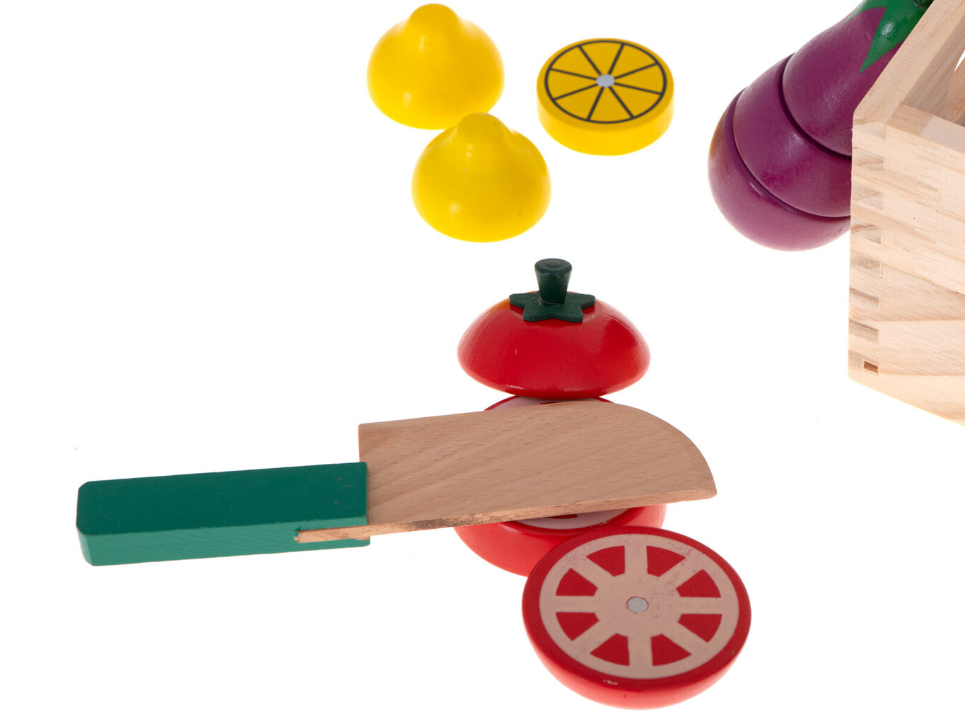 Medinės magnetinės daržovės su priedais kaina ir informacija | Žaislai mergaitėms | pigu.lt