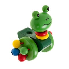 Pchacz na kiju żabka spacerowa drewniana цена и информация | Игрушки для малышей | pigu.lt