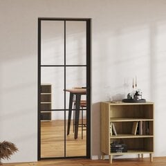 Vidaus durys vidaXL, 76x201,5 cm, juodos kaina ir informacija | Vidaus durys | pigu.lt