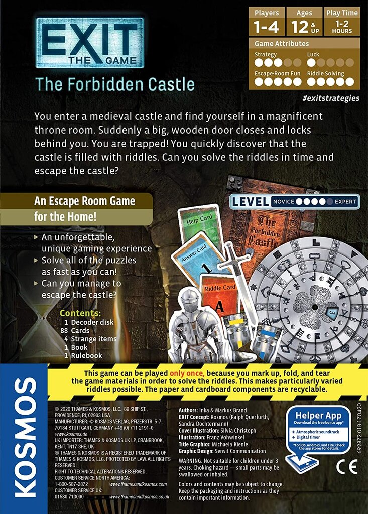 Stalo žaidimai Exit: The Game – The Forbidden Castle kaina ir informacija | Stalo žaidimai, galvosūkiai | pigu.lt