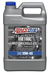 Alyva AMSOIL 10W-40 Synthetic Metric Motorcycle Oil 3.784l (MCF1G) kaina ir informacija | Variklinės alyvos | pigu.lt