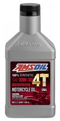 Alyva AMSOIL 10W-30 100% Synthetic 4T Performance 4-Stroke Motorcycle Oil 0.946ml (MC3QT) kaina ir informacija | Variklinės alyvos | pigu.lt