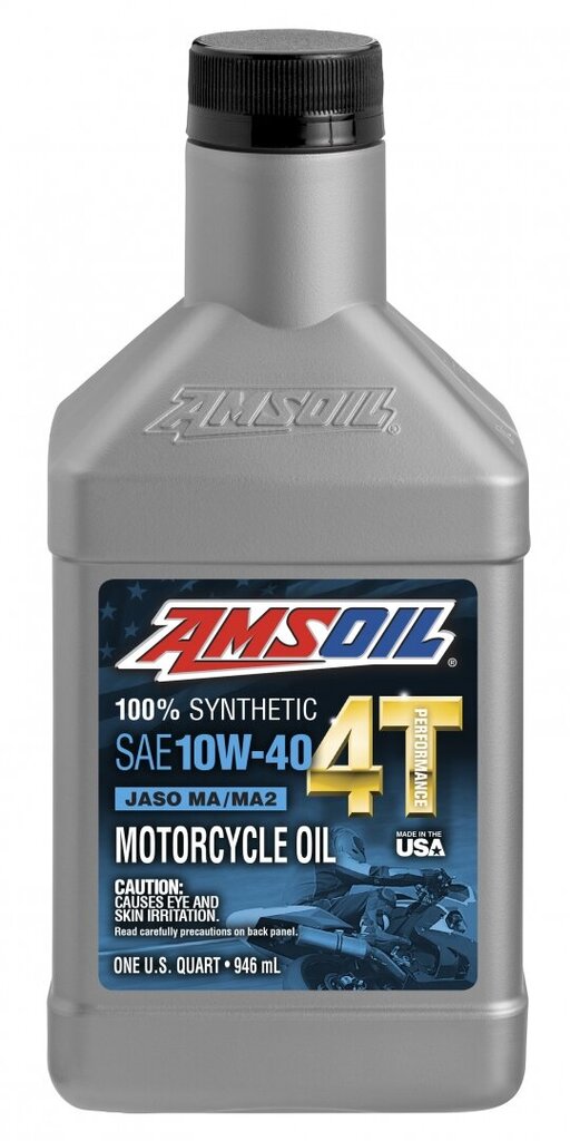 Alyva AMSOIL 10W-40 100% Synthetic 4T Performance 4-Stroke Motorcycle Oil 0.946ml (MC4QT) kaina ir informacija | Variklinės alyvos | pigu.lt