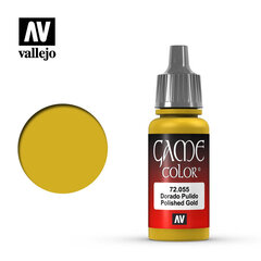Polished Gold Metallic 17 ml. Game Color 72055 Vallejo kaina ir informacija | Piešimo, tapybos, lipdymo reikmenys | pigu.lt