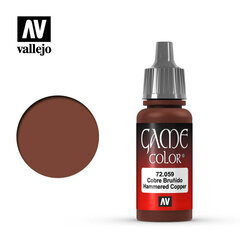 Hammered Copper Metallic 17 ml. Game Color 72059 Vallejo kaina ir informacija | Piešimo, tapybos, lipdymo reikmenys | pigu.lt