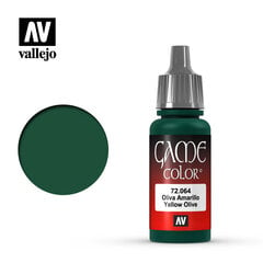 Yellow Olive 17 ml. Game Color 72064 Vallejo kaina ir informacija | Piešimo, tapybos, lipdymo reikmenys | pigu.lt