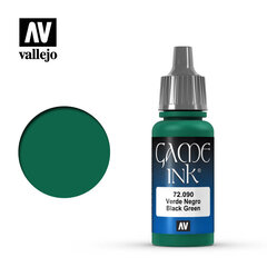 Black Green Ink 17 ml. Game Color 72090 Vallejo kaina ir informacija | Piešimo, tapybos, lipdymo reikmenys | pigu.lt