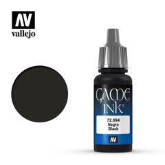 Black Ink 17 ml. Game Color Vallejo 72094 kaina ir informacija | Piešimo, tapybos, lipdymo reikmenys | pigu.lt