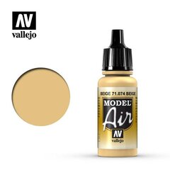 Акриловая краска Model Air Vallejo, Beige 71074, 17 мл цена и информация | Принадлежности для рисования, лепки | pigu.lt