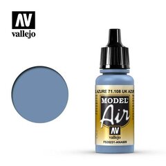 UK Azure Blue 17 ml. Model Air 71108 Vallejo kaina ir informacija | Piešimo, tapybos, lipdymo reikmenys | pigu.lt