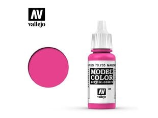 Magenta Fluorescent 17 ml. Model Color Vallejo 70735 kaina ir informacija | Piešimo, tapybos, lipdymo reikmenys | pigu.lt