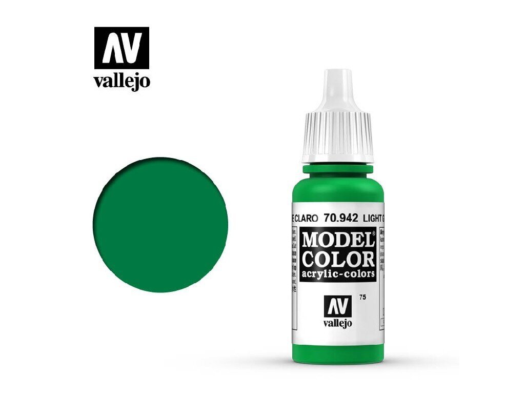 Light Green Matt 17 ml. Model Color Vallejo 70942 kaina ir informacija | Piešimo, tapybos, lipdymo reikmenys | pigu.lt