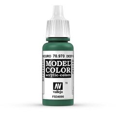 Deep Green Matt 17 ml. Model Color 70970 Vallejo kaina ir informacija | Piešimo, tapybos, lipdymo reikmenys | pigu.lt