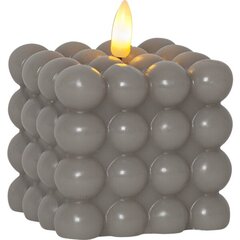 Восковая LED свеча Flamme Dot серая 9.5 cm цена и информация | Подсвечники, свечи | pigu.lt