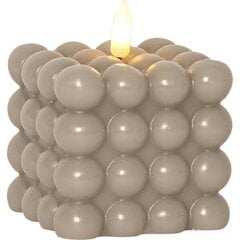 Vaško žvakė LED Flamme Dot smėlio spalvos 9,5 cm kaina ir informacija | Žvakės, Žvakidės | pigu.lt