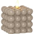 Vaško žvakė LED Flamme Dot smėlio spalvos 9,5 cm