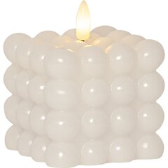 Vaškinė žvakė LED Flamme Dot balta 9,5cm kaina ir informacija | Žvakės, Žvakidės | pigu.lt