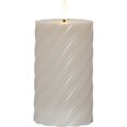 Vaško žvakė LED Flamme Swirl smėlio spalvos 15cm