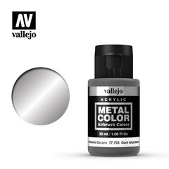 Dark Aluminium 32ml. Metal Color 77703 Vallejo kaina ir informacija | Piešimo, tapybos, lipdymo reikmenys | pigu.lt