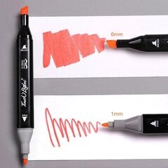 Dvipusiai žymekliai, markeriai, flomasteriai piešimui bei "sketchingui" 48 vnt, spalvos kaina ir informacija | Piešimo, tapybos, lipdymo reikmenys | pigu.lt