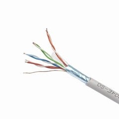 Сетевой кабель, витая пара Gembird FTP, 4x2, категория 5e, провод 305 м, серый цена и информация | Кабели и провода | pigu.lt