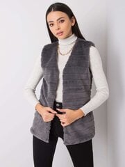 Женская жилетка из лохматого меха серый цена и информация | Женские жилеты | pigu.lt