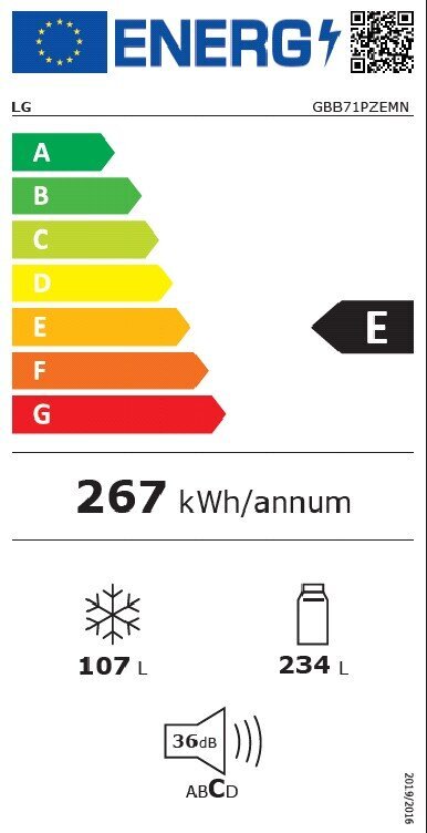 LG GBB71PZEMN kaina ir informacija | Šaldytuvai | pigu.lt