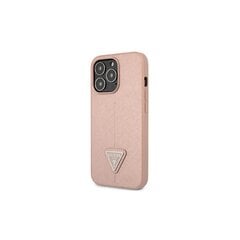 Guess чехол для iPhone 13 Pro / 13 6,1" GUHCP13LPSATLP pink hard чехол Saffiano Triangle Logo цена и информация | Чехлы для телефонов | pigu.lt