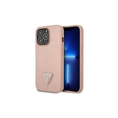 Guess чехол для iPhone 13 Pro / 13 6,1" GUHCP13LPSATLP pink hard чехол Saffiano Triangle Logo цена и информация | Чехлы для телефонов | pigu.lt