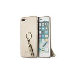 Guess чехол for iPhone 7 Plus / 8 Plus GUHCI8LRSSABE beige hard чехол Saffiano with ring stand цена и информация | Чехлы для телефонов | pigu.lt
